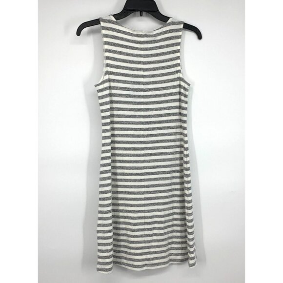 Market & Spruce Dress Gray White Stripe Meg Knit Sleeveless Mini - Picture 6 of 8